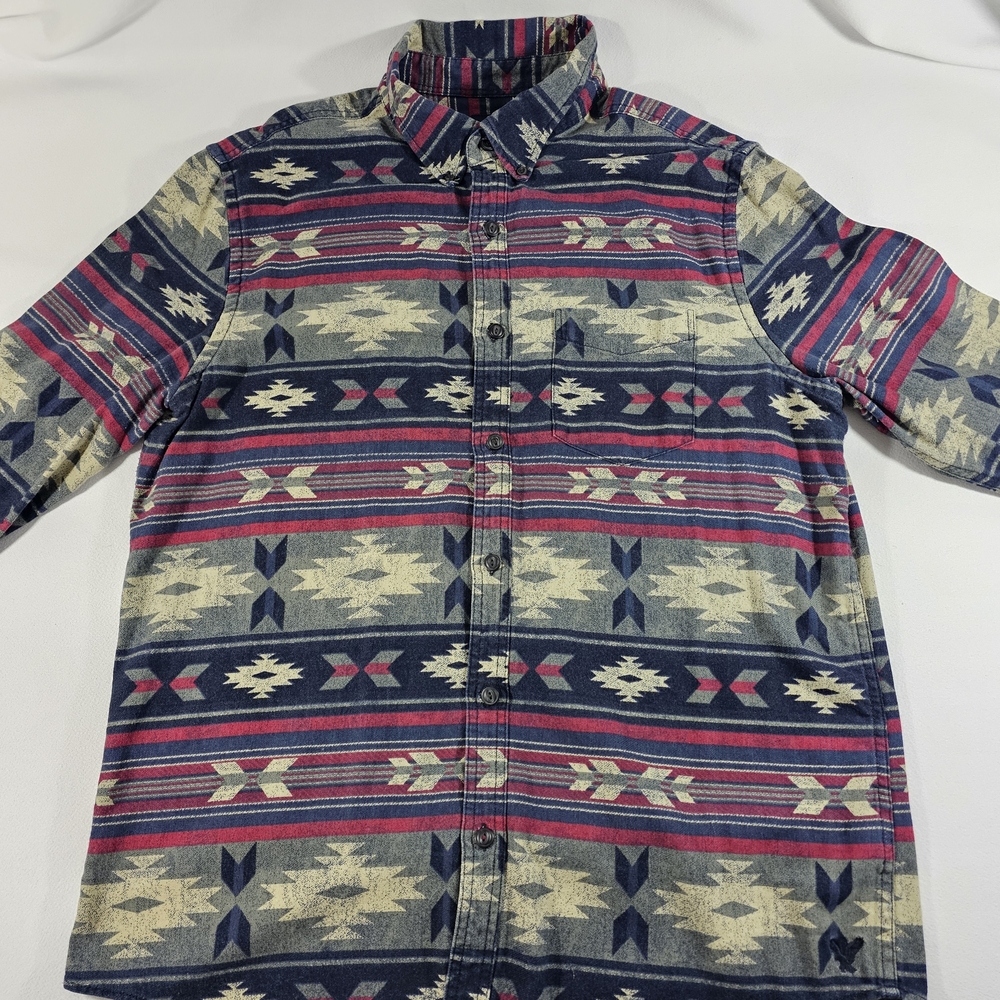 Patterned Button-Up Shirt - image 6